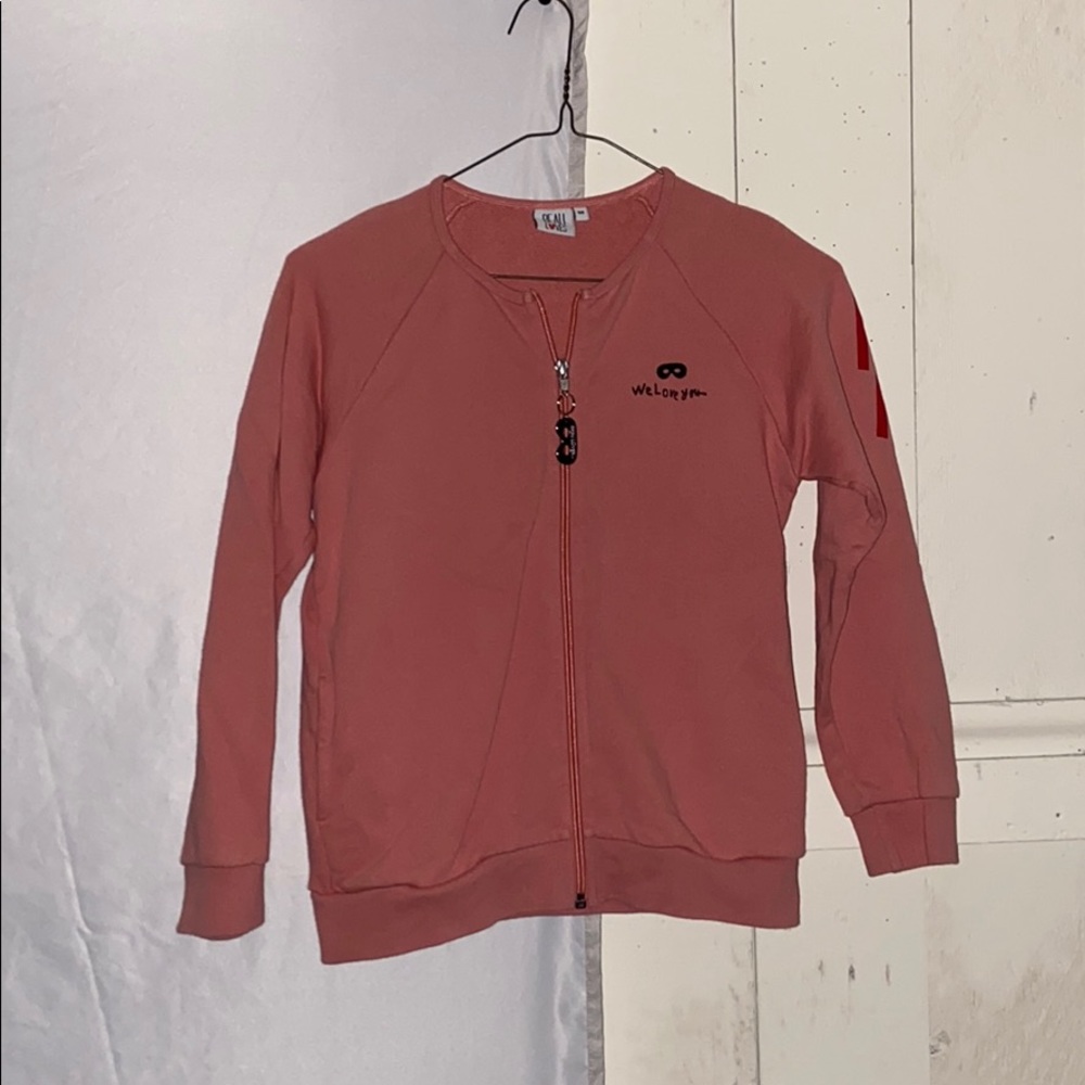 Girls Pink Zip-Up